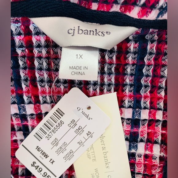 NEW CJ BANKS JACKET FULL ZIP UP SIZE 1X - Picture 3 of 6